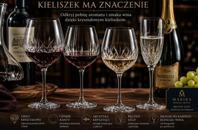 kryształowe kieliszki do wina